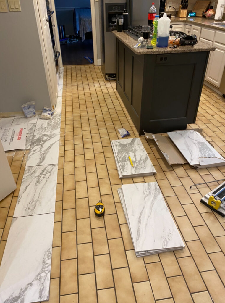 Kitchen-floor-Before